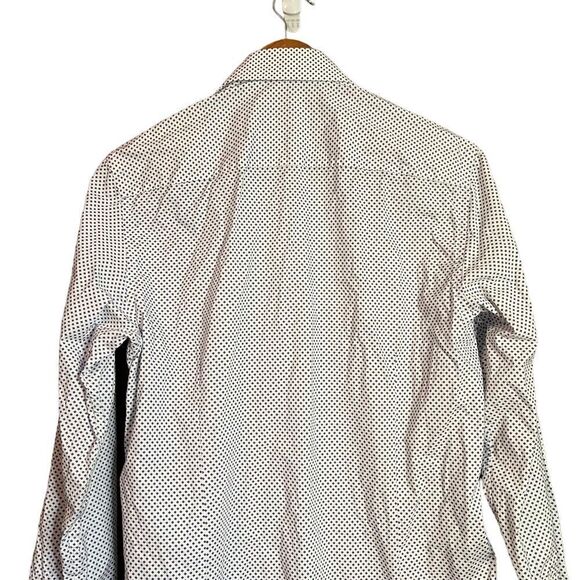 Construct patterned slim fit button down shirt - Picture 7 of 10